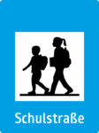 Verkehrszeichen "Schulstraße" laut §53 Z26a StVO