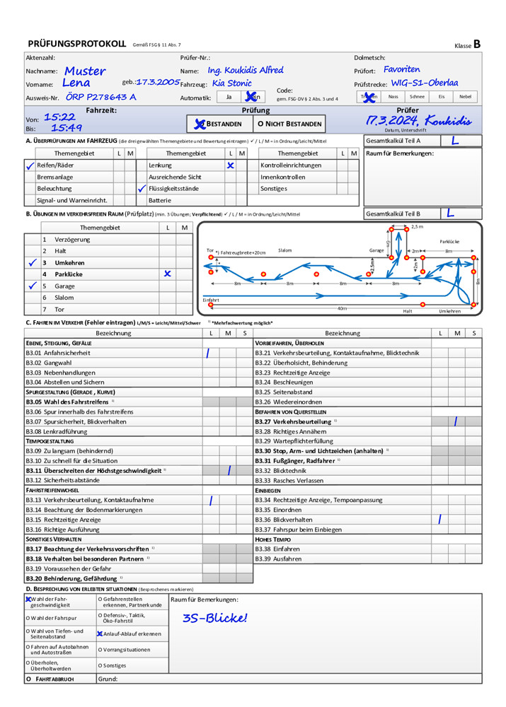 Prüfungsprotokoll B